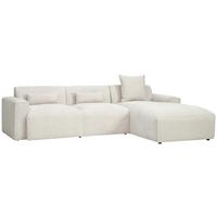Ecksofa Pearl - Beige/Schwarz, Design, Textil (303/196cm) - Livetastic