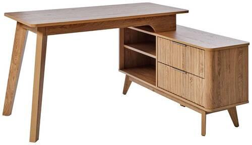 Eckschreibtisch Wave C 150 E - Eichefarben, MODERN, Holzwerkstoff (148/120/76,20cm) - Livetastic