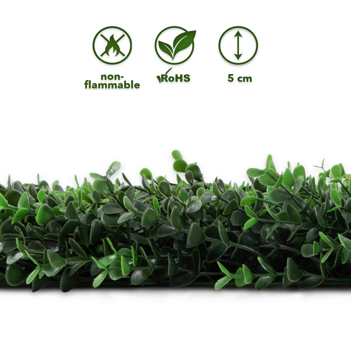 Wandverkleidung Kunstpflanze - Waldgrün, Trend, Kunststoff (50/50cm) - FloorDirekt