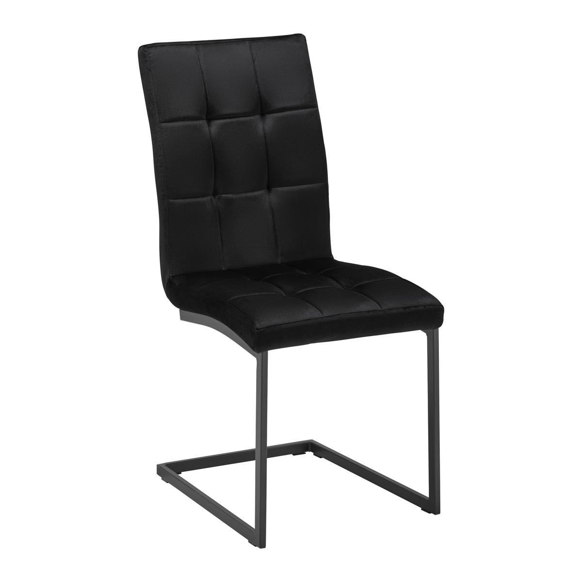 Dvoudílna sada židlí MELA černá - černá, Moderní, kov/textil (44/95/60cm) - PBJ