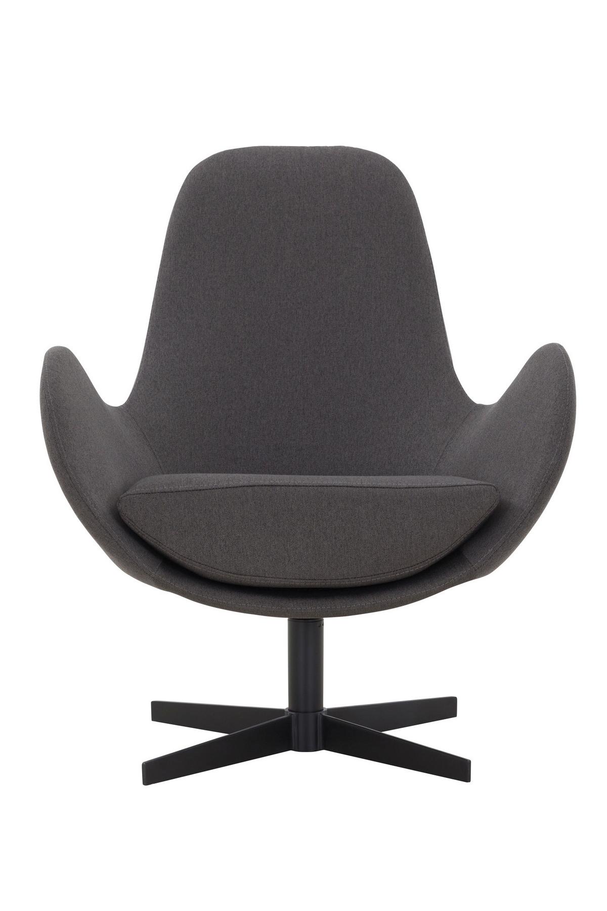 Sessel Dunkelgrau B: 68 Cm - Dunkelgrau/Schwarz, MODERN, Textil (68/77/57cm) - Livetastic