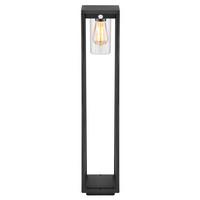 Außenleuchte + Bewegungsmelder Candela 15 Watt Aluminium - Klar/Schwarz, Basics, Kunststoff/Metall (15,5/15/80cm) - Globo