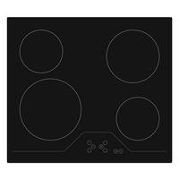 Einbau-cerankochfeld Schwarz, B: 59 Cm - Schwarz, Basics, Glas (59/4,1/52cm)