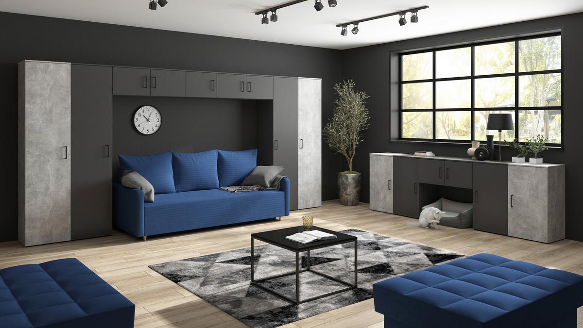 Felsőpolc Multistauraum - grafitszürke, Modern, faalapú anyag (30/35/40cm) - Carryhome