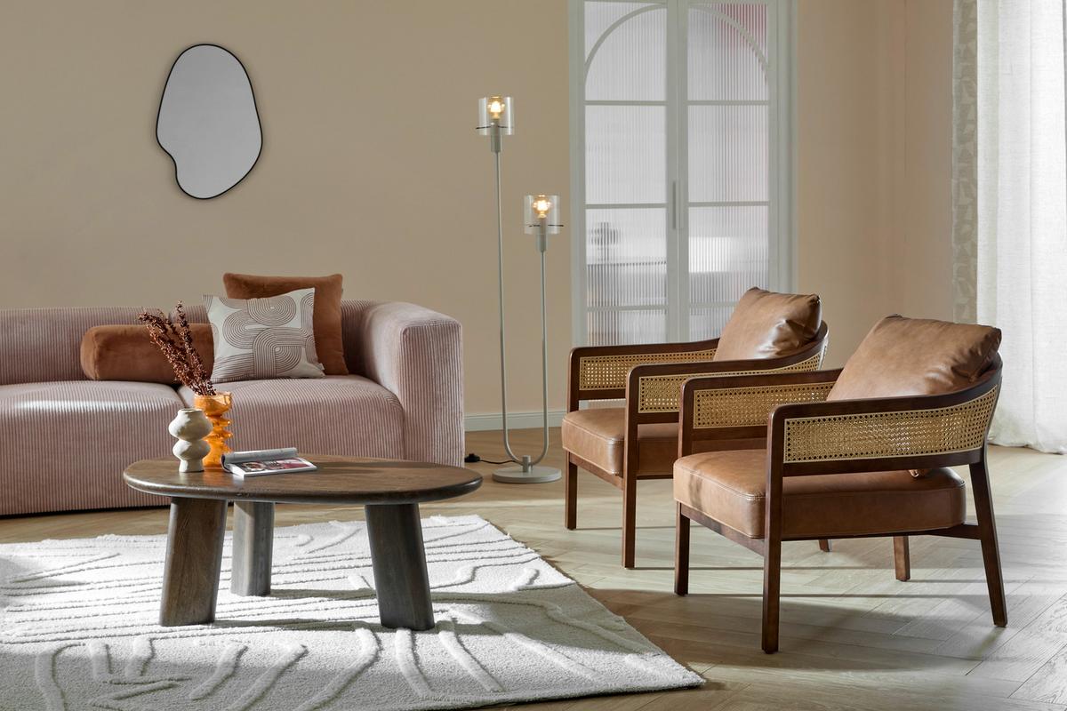 Ecksofa Rosa, Roségold B; 301 Cm - Roségold/Schwarz, Design, Textil (301/69/193cm) - MID.YOU