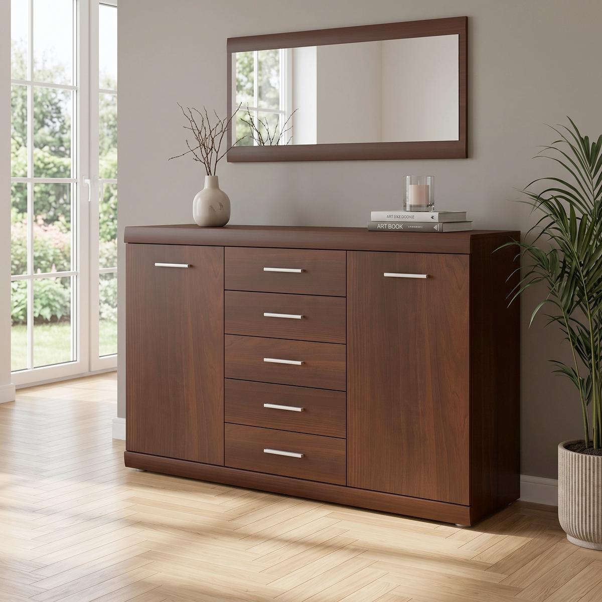 KOMMODE Imperial Walnussfarben B:140cm - Walnussfarben, KONVENTIONELL, Holzwerkstoff (140/90/45cm)