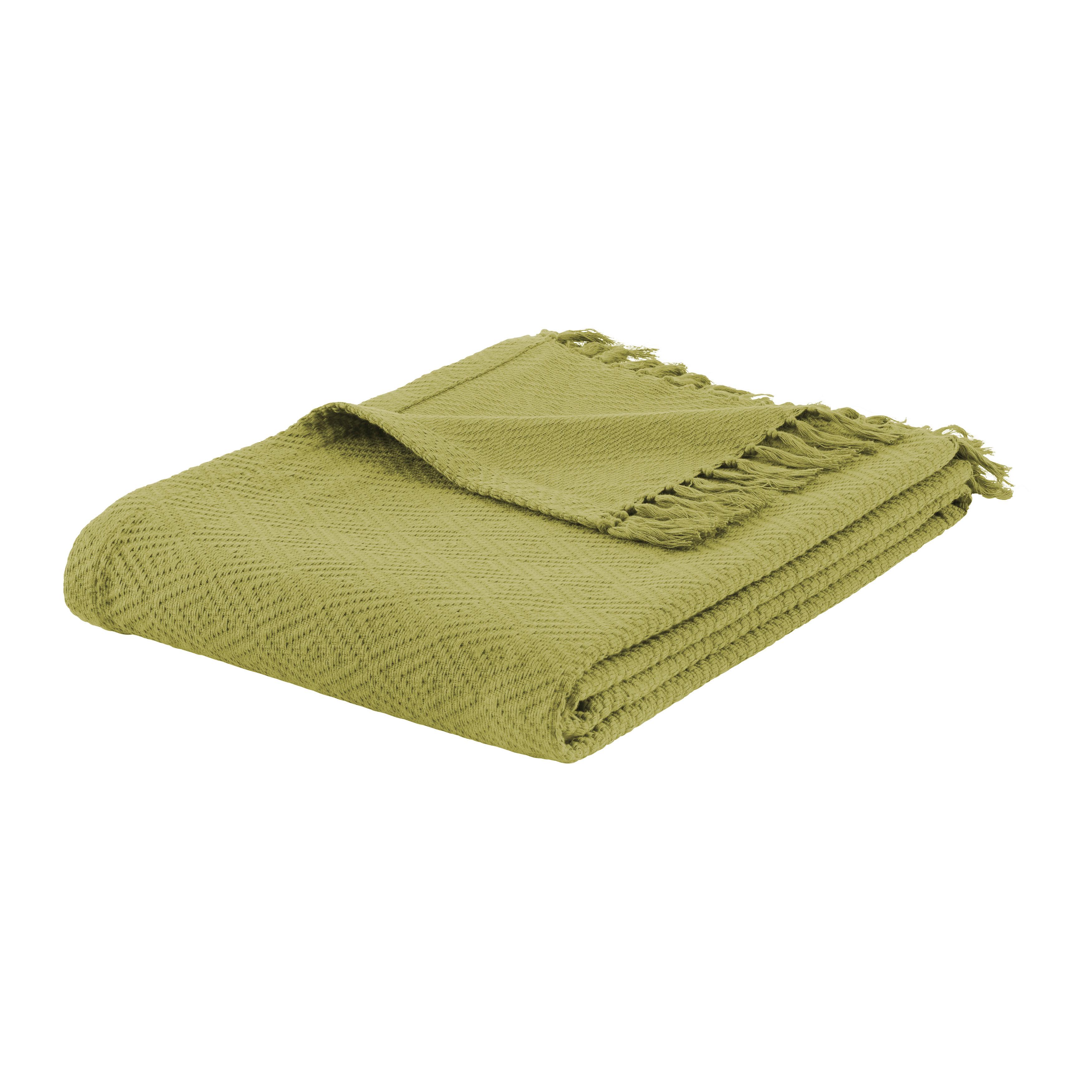 Přehoz na postel Frieda, 130/180cm - olivově zelená, Lifestyle, textil (130/180cm) - Modern Living