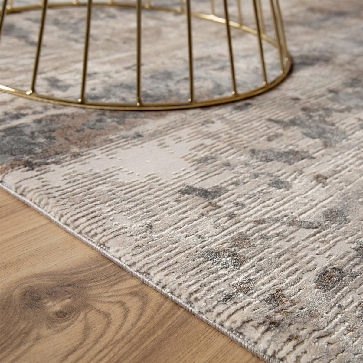 Flachwebteppich Taupe Gem 80 cm - Taupe, Basics, Textil (80kg) - Kayoom