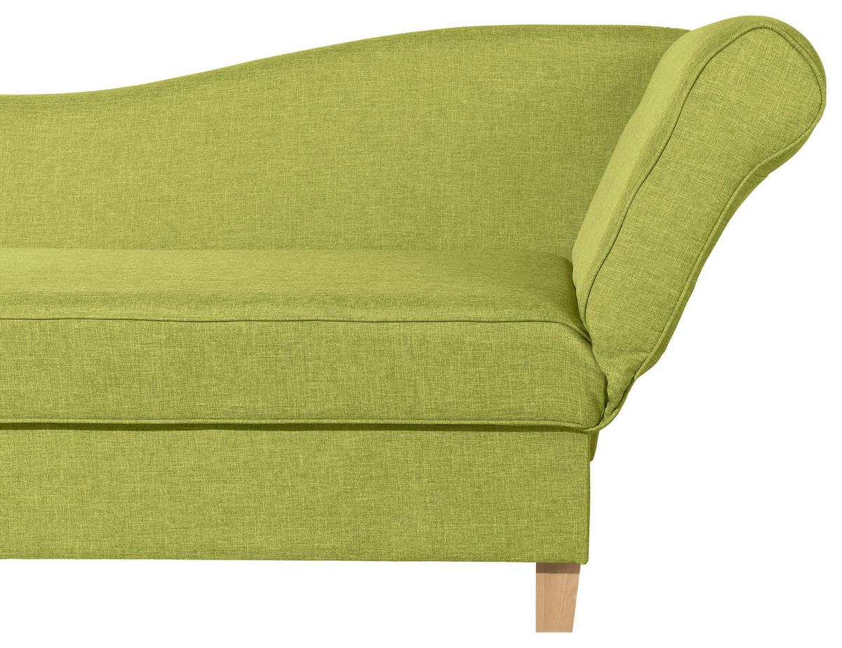 Recamiere Selma Hellgrün Re. Mit Bettkasten+schlaffunktion - Buchefarben/Hellgrün, Design, Textil (190/88/82cm) - Max Winzer