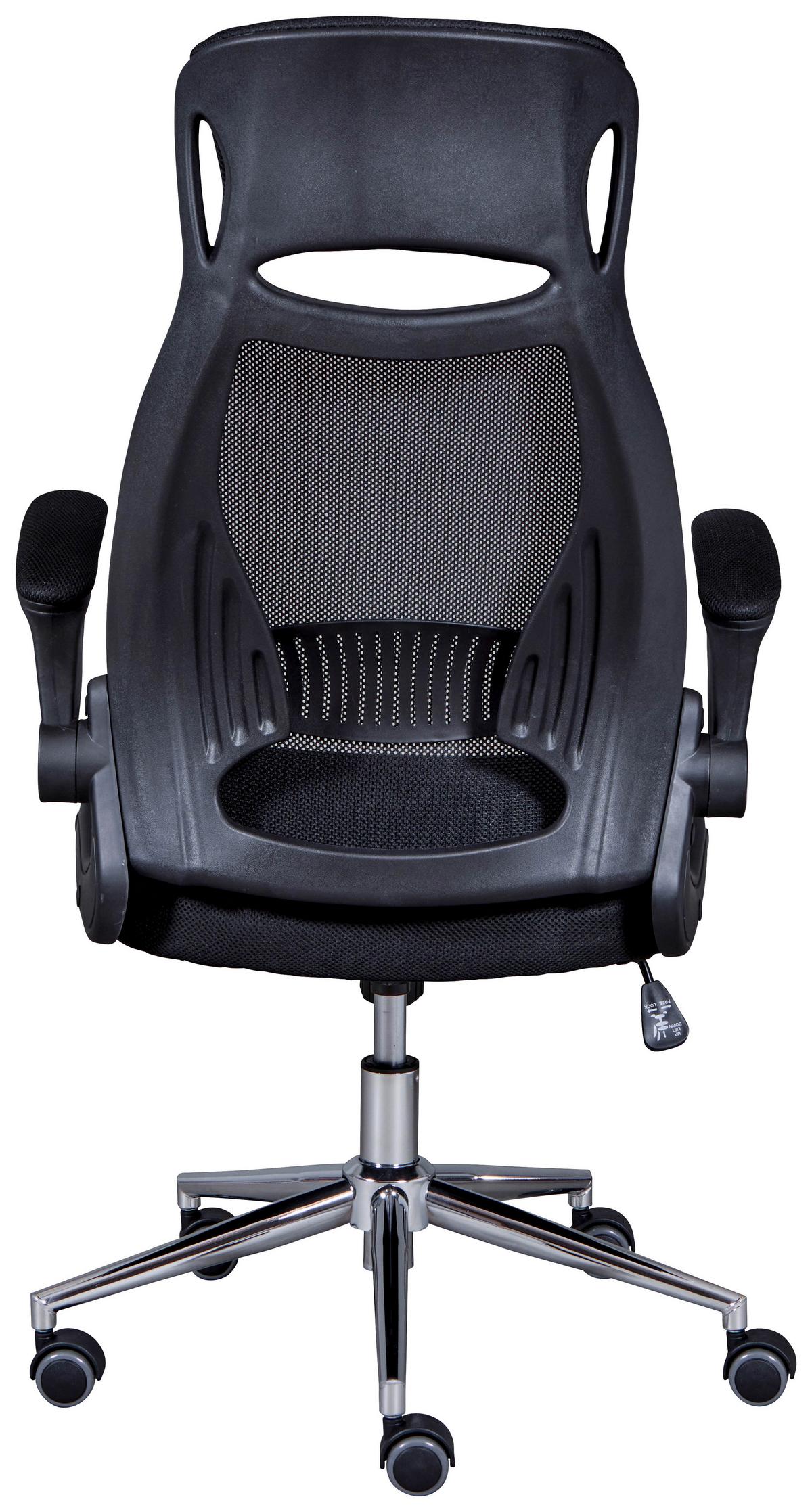 Drehstuhl XL Tecwork - Schwarz, KONVENTIONELL, Textil/Metall (68-65/114-122/68cm) - MID.YOU