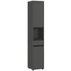Hochschrank Gw-Lemont Graphitfarben - Schwarz/Graphitfarben, MODERN, Holzwerkstoff (33/181/34cm) - Germania