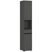 Hochschrank Gw-Lemont Graphitfarben - Schwarz/Graphitfarben, MODERN, Holzwerkstoff (33/181/34cm) - Germania
