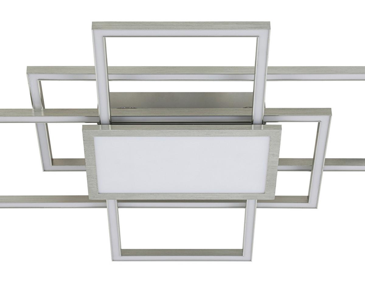 LED-Deckenleuchte Christina 50W 7000lm 3000-6000K dimmbar - Alufarben/Nickelfarben, Basics, Kunststoff/Metall (100/45,8/7,3cm) - Luca Bessoni
