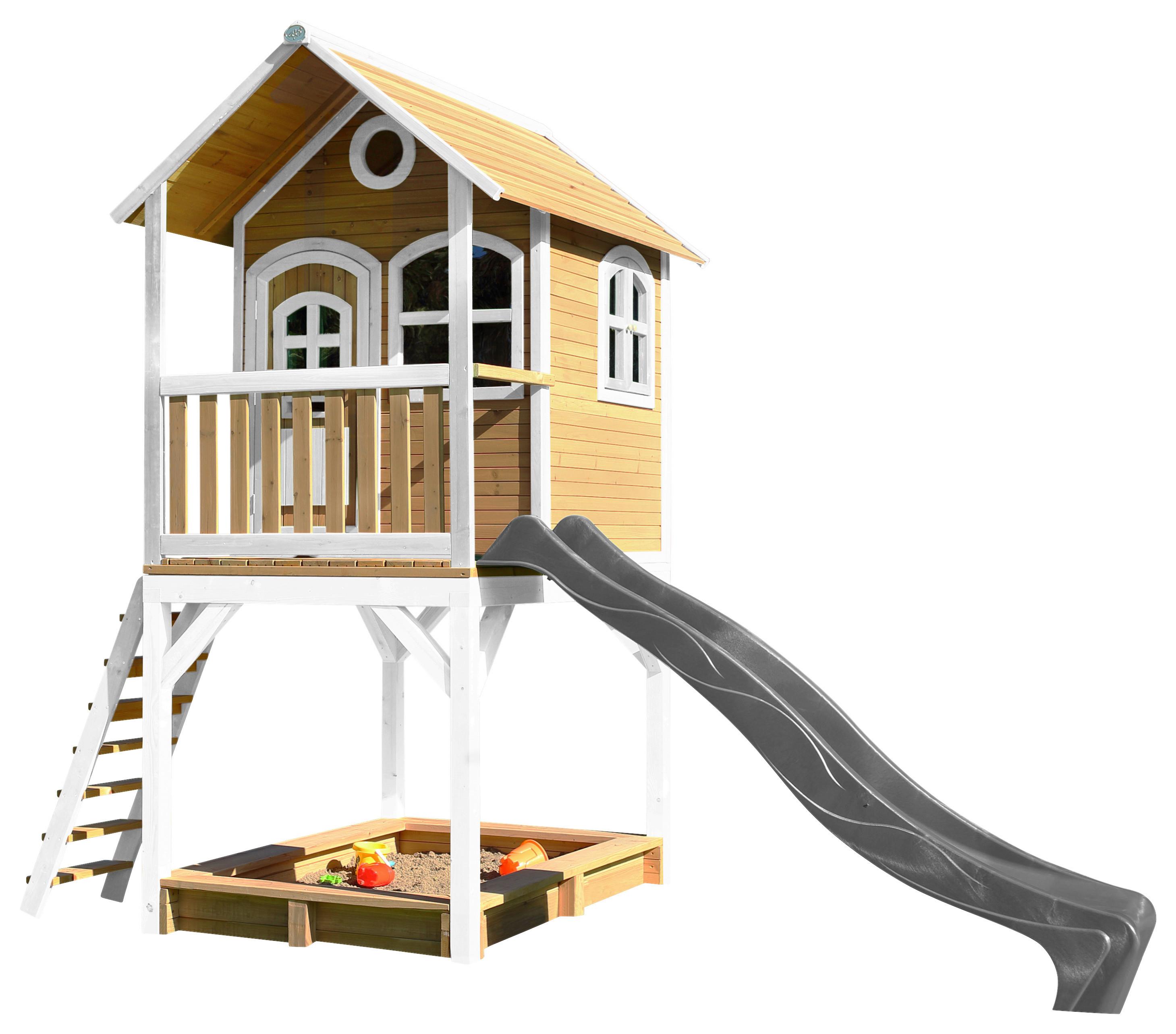 Spielhaus Sarah Braun/grau/weiß B: 370 Cm