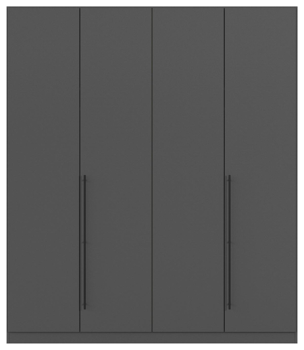 Kleiderschrank Safari B: 181 cm - Grau, KONVENTIONELL, Holzwerkstoff (181/229/54cm)