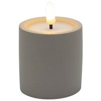 LED sviečka KAREN - sivá, Modern, plast/kameň (6/6,5cm) - Mömax