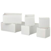 Sada úložných boxov INSIDE -EXT- - biela, Konventionell, textil/plast - Mömax