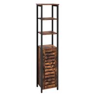 REGÁL RUSTIKAL - černá/hnědá, Trend, kov/kompozitní dřevo (37/167/30cm) - Boxxx