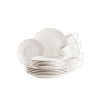Kaffeeservice Belmira 6 Personen Geschirr Set - Weiß, Basics, Keramik - Mäser