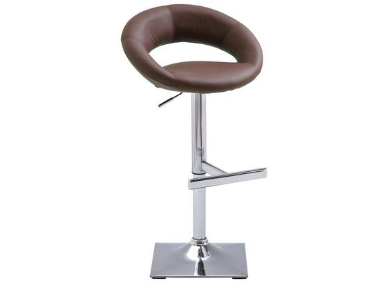 Barhocker Crush Cappuccino - Chromfarben/Cappuccino, MODERN, Kunststoff/Metall (56/80-102/49cm) Barhocker Crush Cappuccino - Chromfarben/Cappuccino, MODERN, Kunststoff/Metall (56/80-102/49cm)