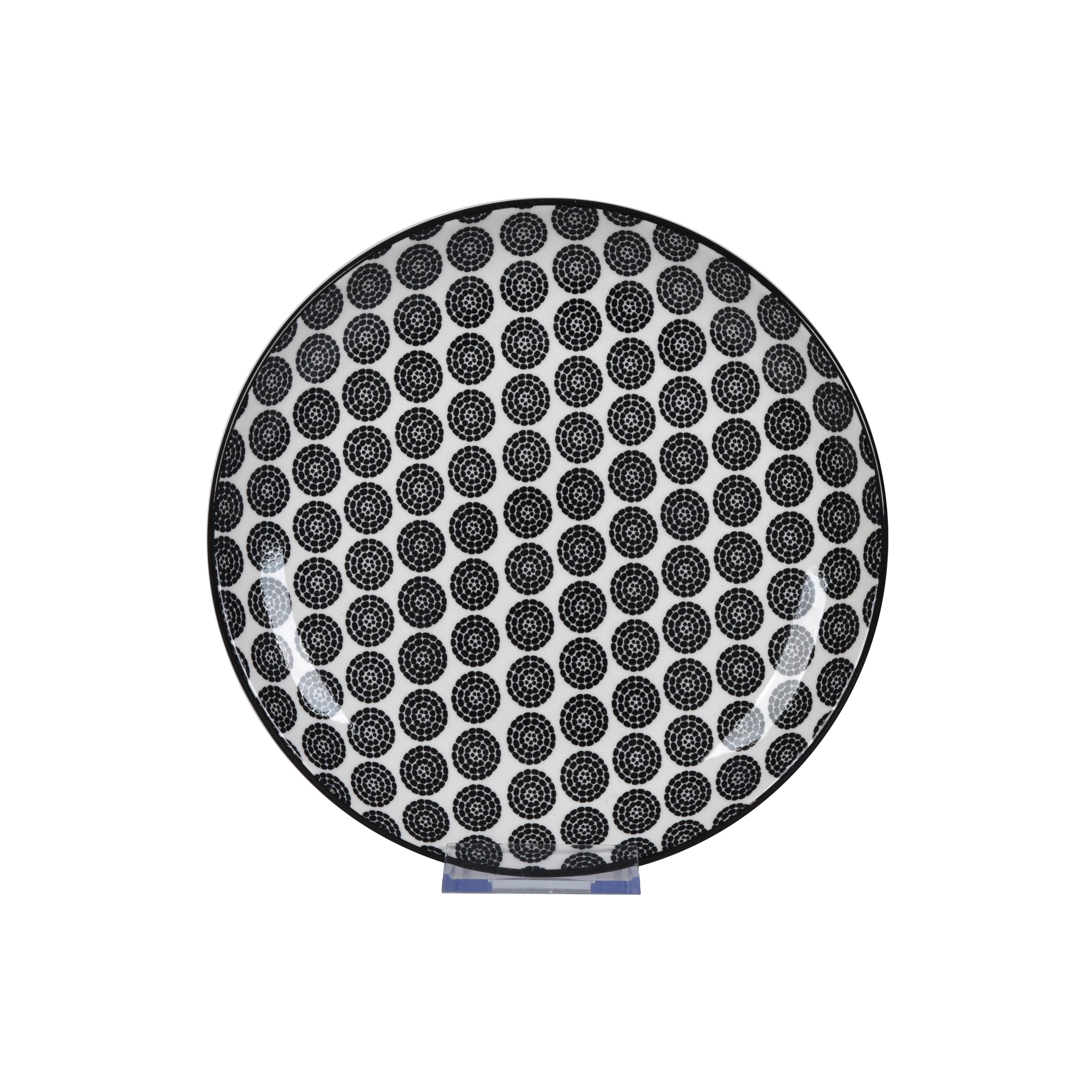 Dezertný tanier SHIVA - čierna/biela, Lifestyle, keramika (20,4/2,5cm) - Mömax