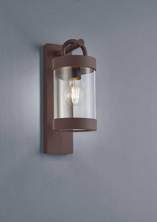 Außenwandleuchte Sambesi 28w Aluminium Glas, Wandmontage - Klar/Rostfarben, Basics, Kunststoff/Metall (12,5cm) - Trio Leuchten