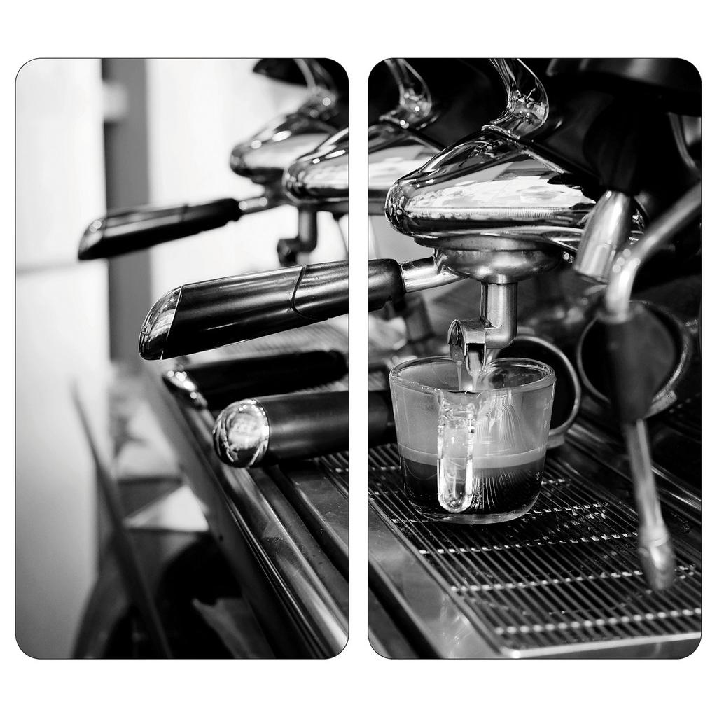 Herdabdeckplatte Dunkelgrau/motiv