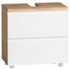 Waschbeckenunterschrank Varese B: 60 cm Wotaneiche Dekor/Weiß - Eiche Wotan/Weiß, MODERN, Holzwerkstoff (60/59/35cm) - Held