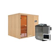 Sauna Bron Eck 231/198/196 cm - Fichtefarben, Basics, Holz (231/198/196cm)