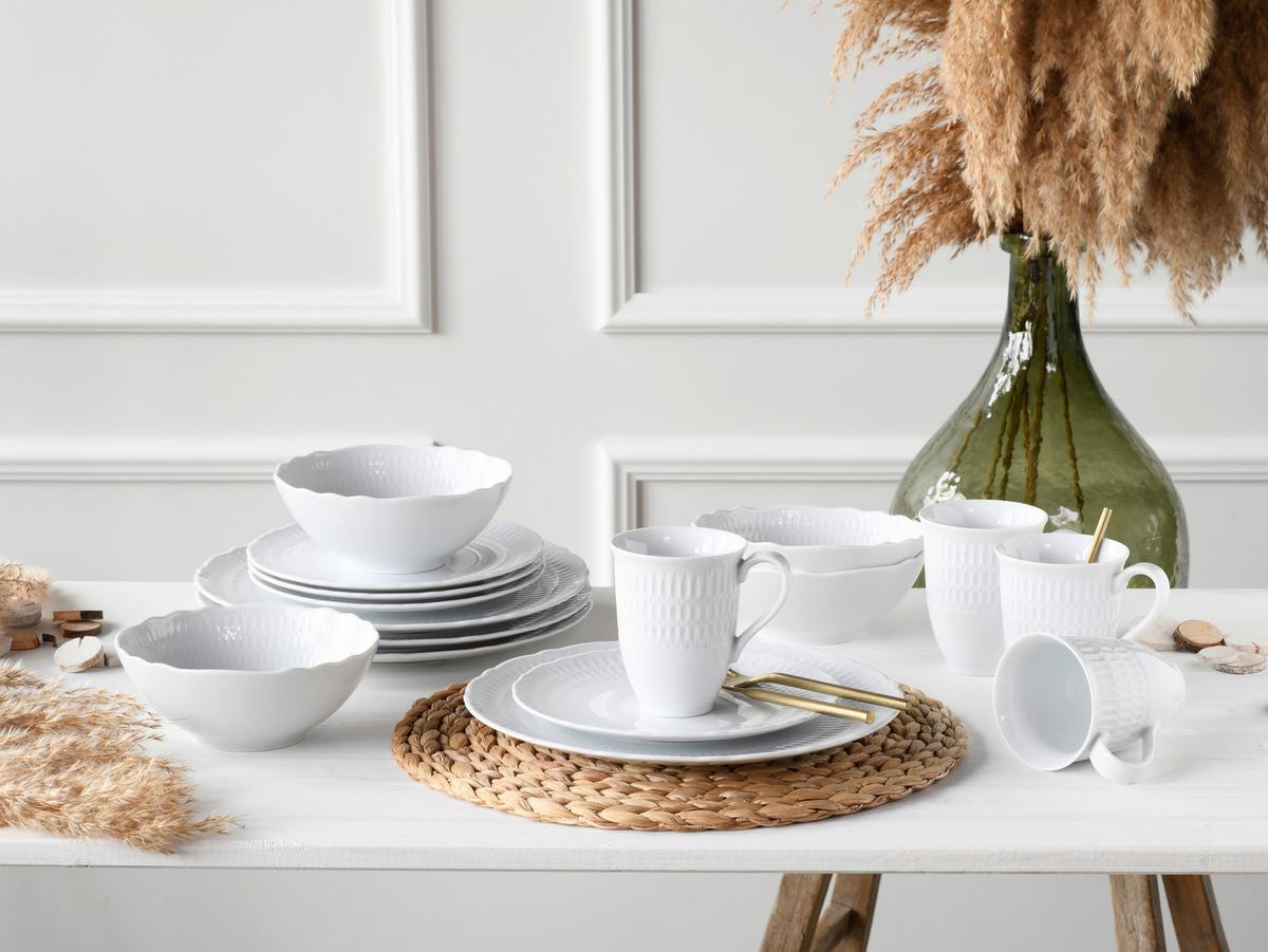 Kombiservice Sofia 16--Teilig., Weiß - Weiß, Design, Keramik - Creatable