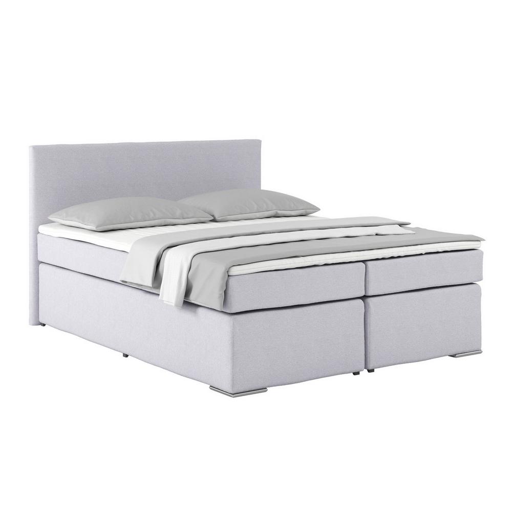 Posteľ Boxspring NERO PL: 160/200 cm, svetlosivá