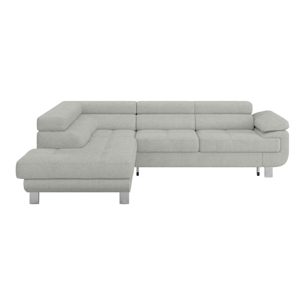 Ecksofa mit Schlaffunktion & Bettkasten Savona Hellgrau - Hellgrau, MODERN, Textil (230/270cm) - Ondega