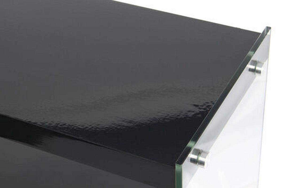 Regal Elementary B: 83 Cm Schwarz/glas Transparent - Schwarz, MODERN, Glas/Holzwerkstoff (83/113/29.5cm) - Kayoom