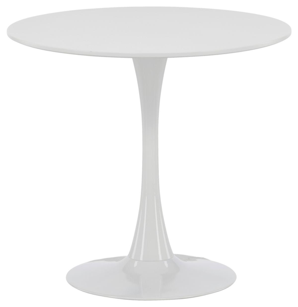Esstisch Hamden - Hellgrau/Weiß, Design, Holzwerkstoff/Metall (80/80/75cm) - Livetastic