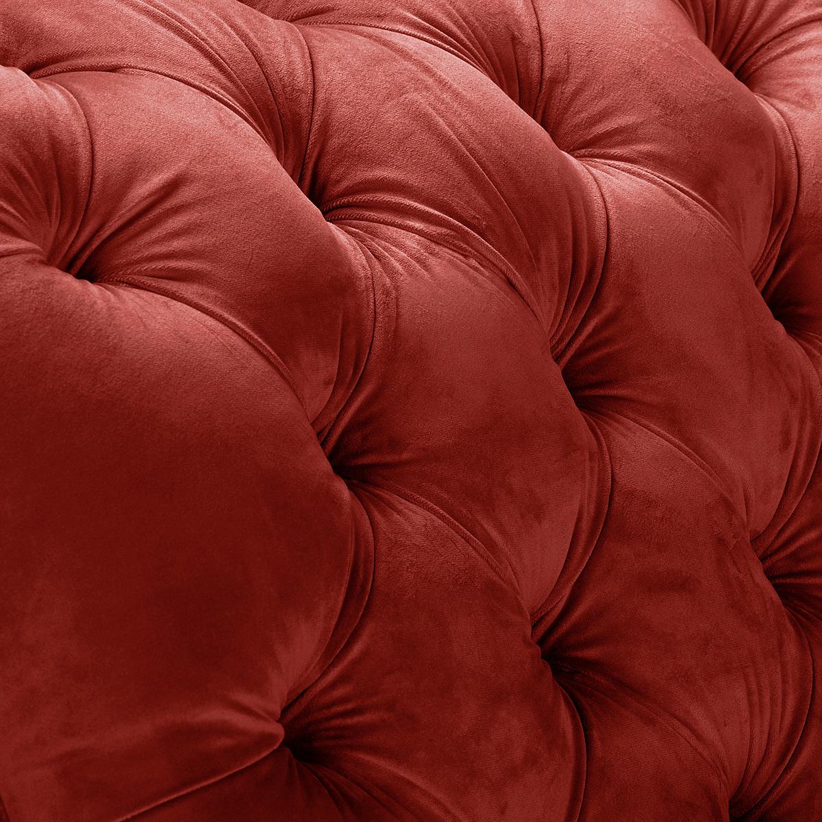 Récamiere Pako Bordeaux B: 185cm - Bordeaux/Braun, Design, Textil (185/93/75cm) - Livetastic