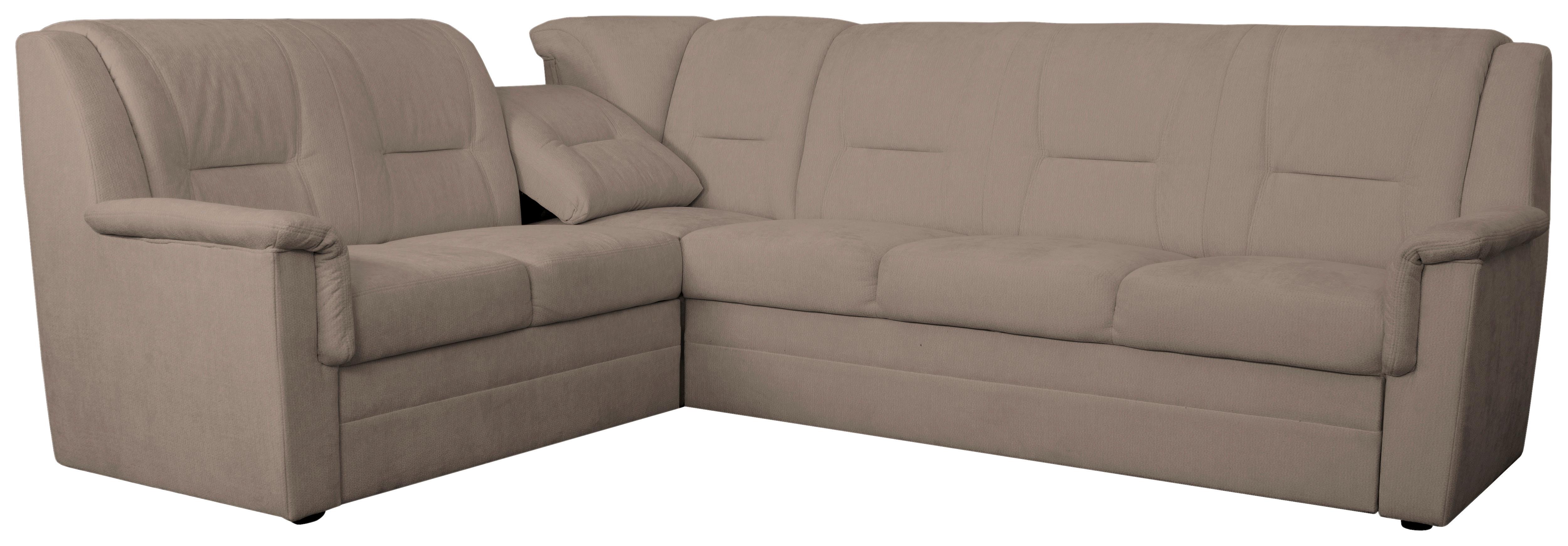 ECKSCHLAFSOFA Rafael, Taupe S: 279x224cm - Taupe/Beige, Trend, Textil (279/224cm)