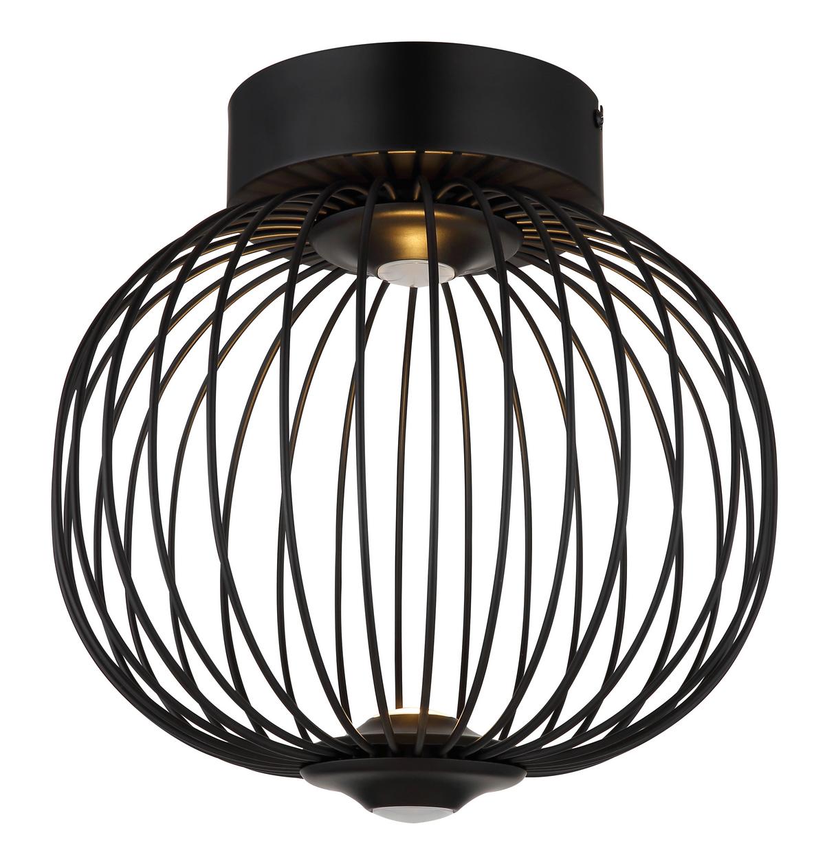 LED-Deckenleuchte 15652d - Schwarz, Basics, Kunststoff/Metall (30/30cm) - Globo