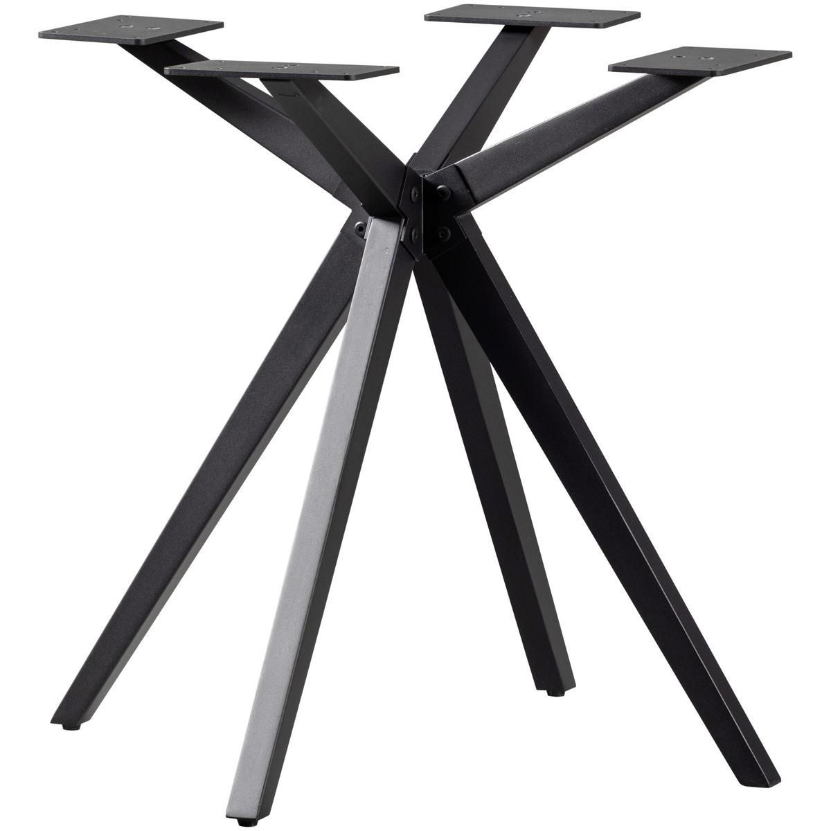 TISCHGESTELL Tablo Schwarz B: 80cm - Schwarz, MODERN, Metall (80/72/80cm) - Livetastic