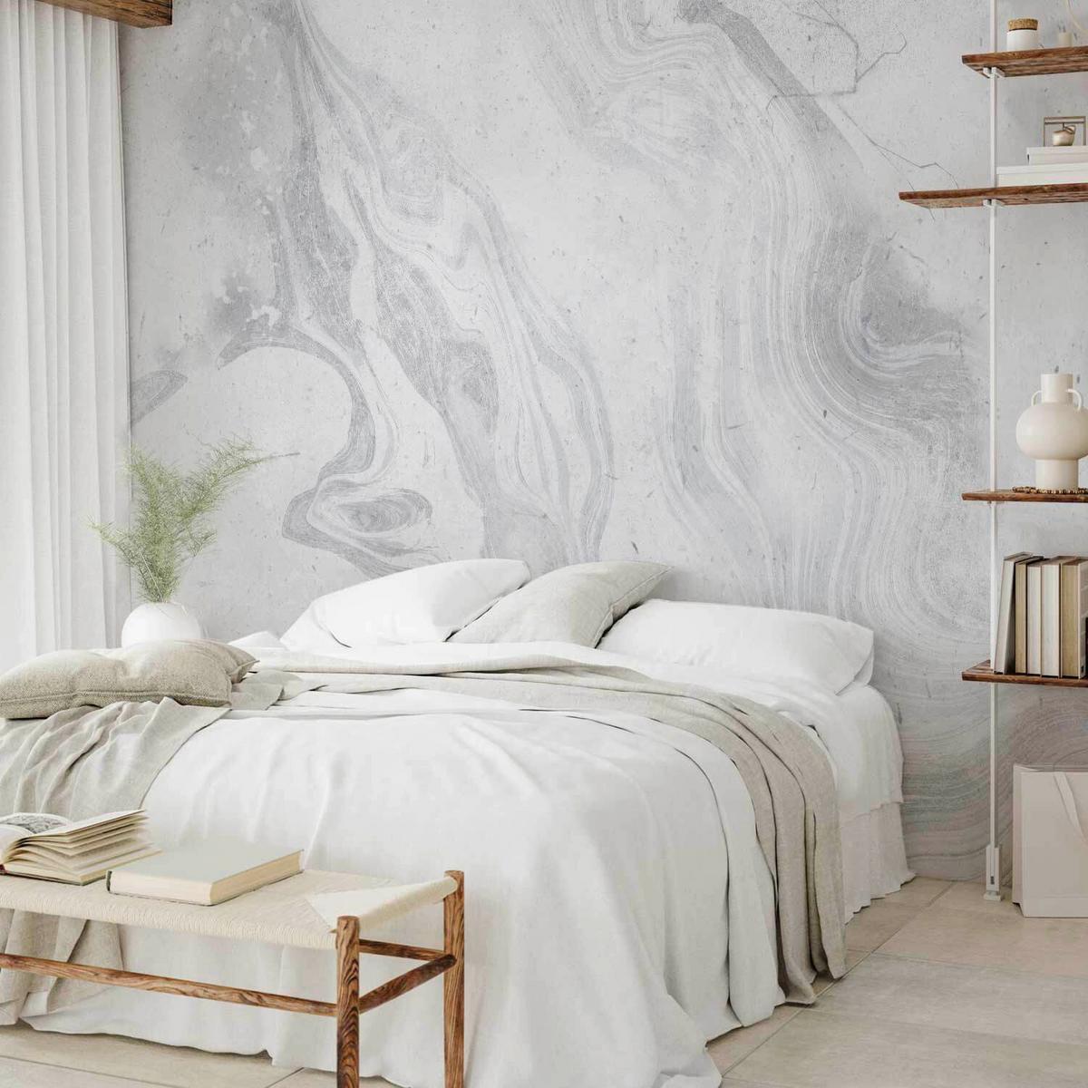 Fototapete Textil, Grau, B/h: 250x175cm - Hellgrau/Grau, LIFESTYLE, Textil (250/175cm) - artgeist