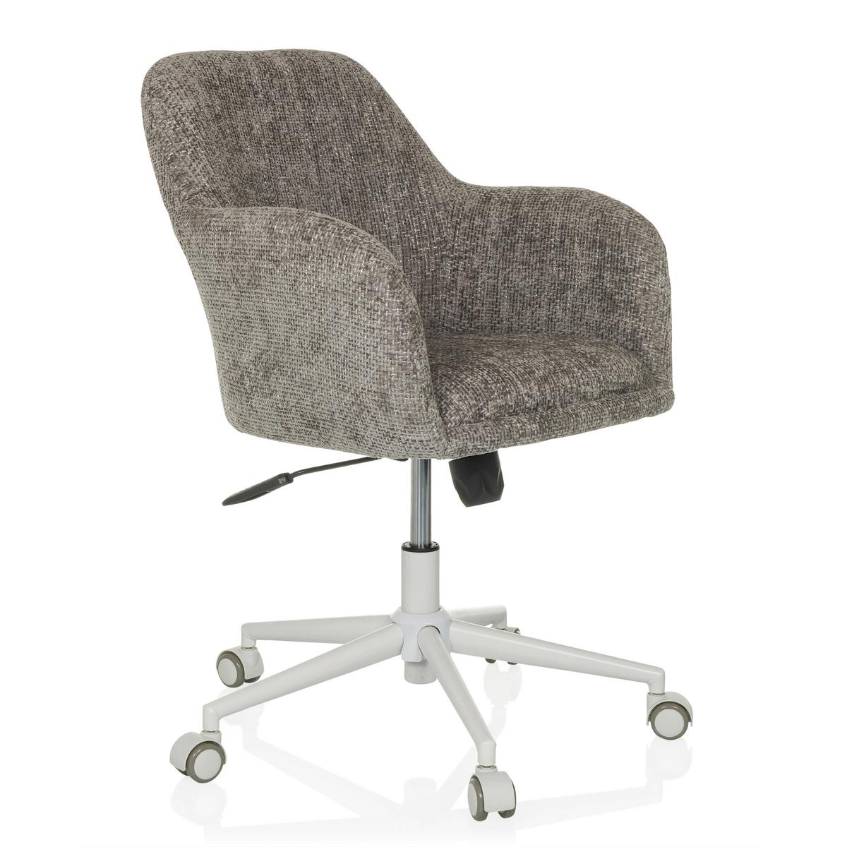 Drehstuhl Solao Home Grau B: 58 cm - Weiß/Grau, MODERN, Kunststoff/Textil (58/78/60cm) - MID.YOU