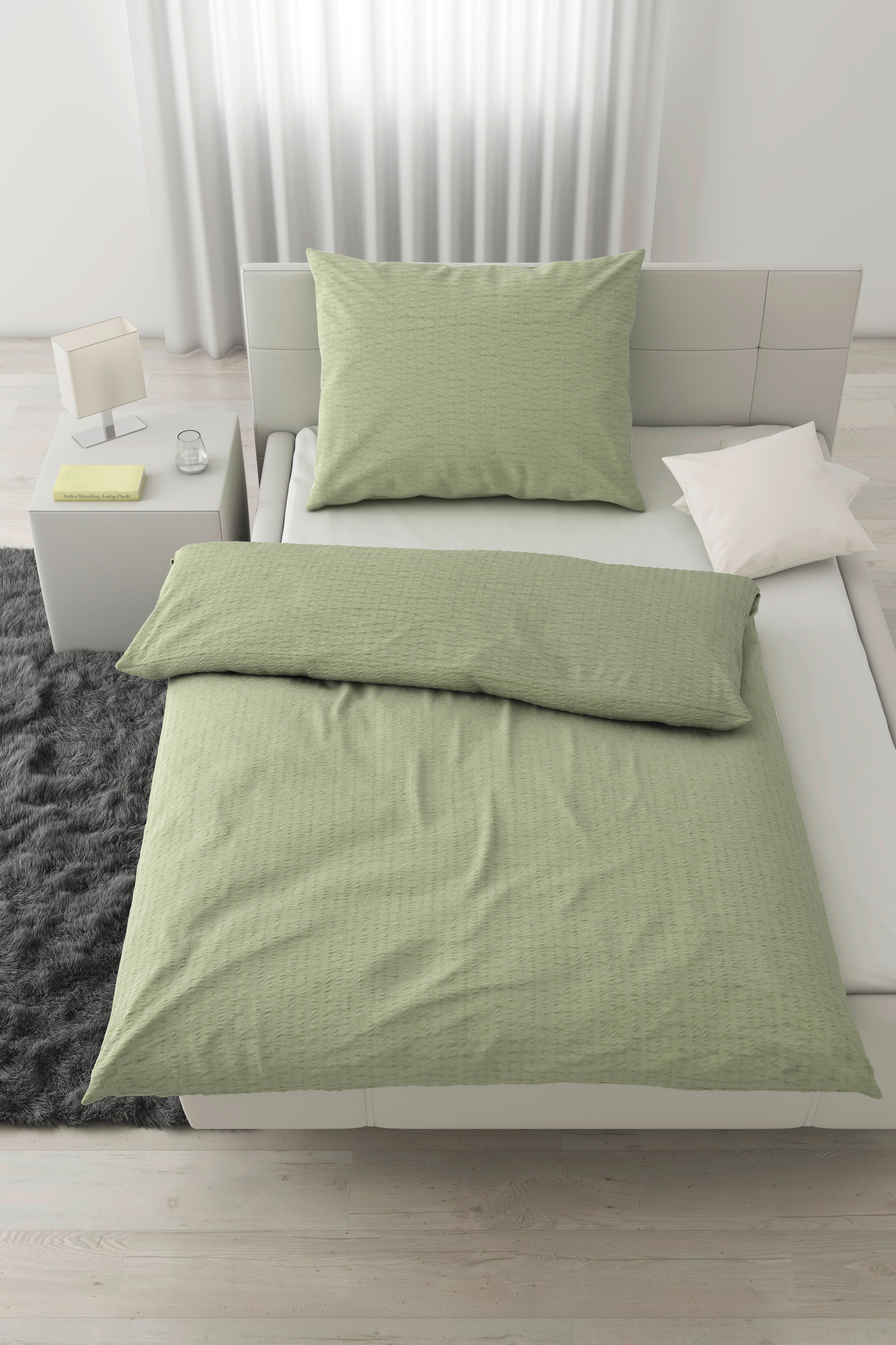 Povlečení Gisela, 70/90 140/200cm - světle zelená, textil (140/200cm) - Modern Living