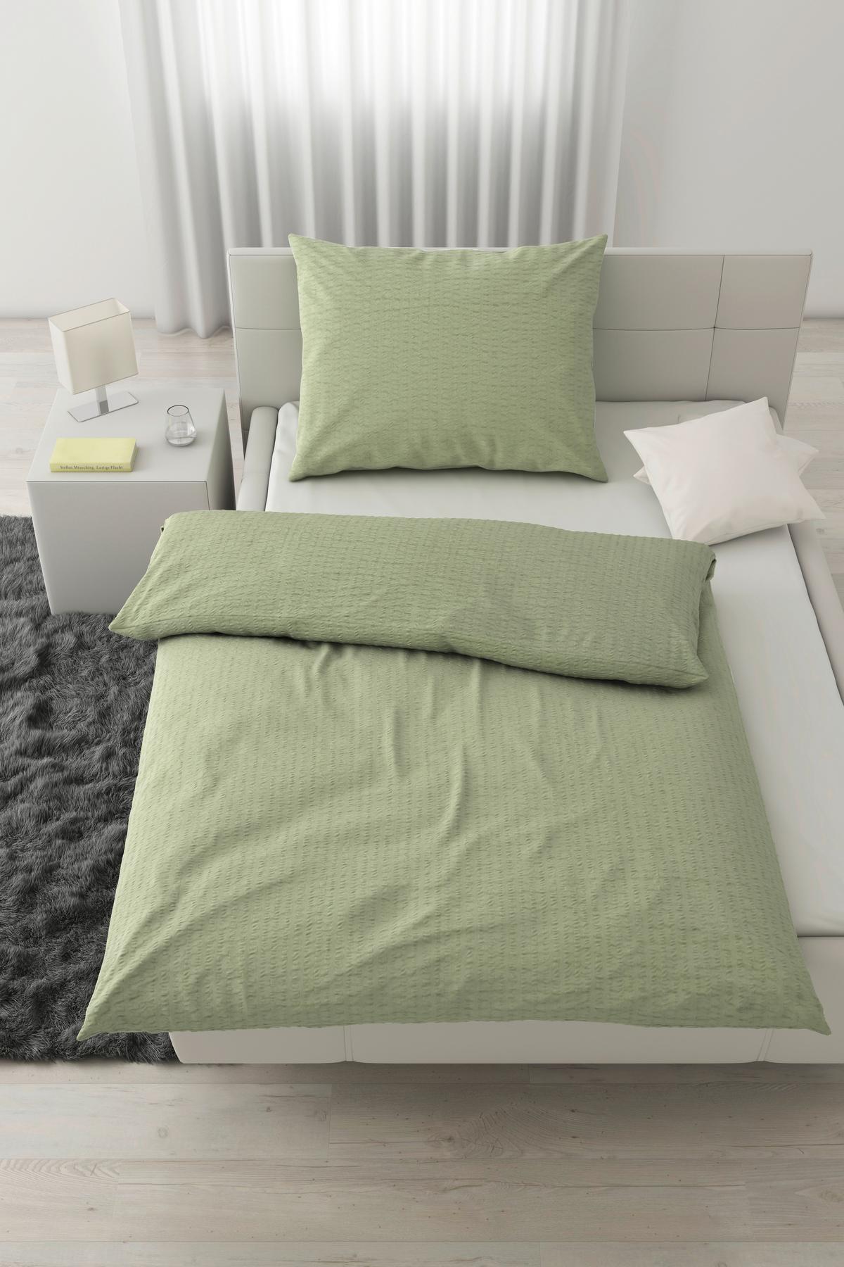 Povlečení Gisela, 70/90 140/200cm - světle zelená, textil (140/200cm) - Modern Living