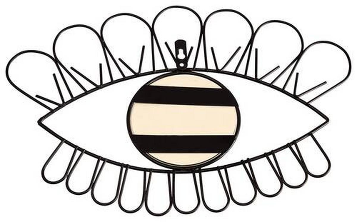 Dekor Tükör Eye - fekete, Basics, Üveg/fém (33/23cm) - Luca Bessoni