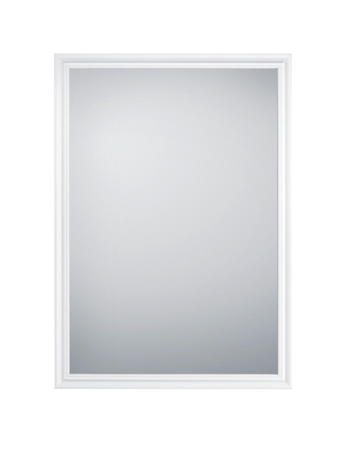 Wandspiegel Frieda Weiß B: 50 Cm - Weiß, Trend, Glas/Kunststoff (50/70/2cm) - Boxxx