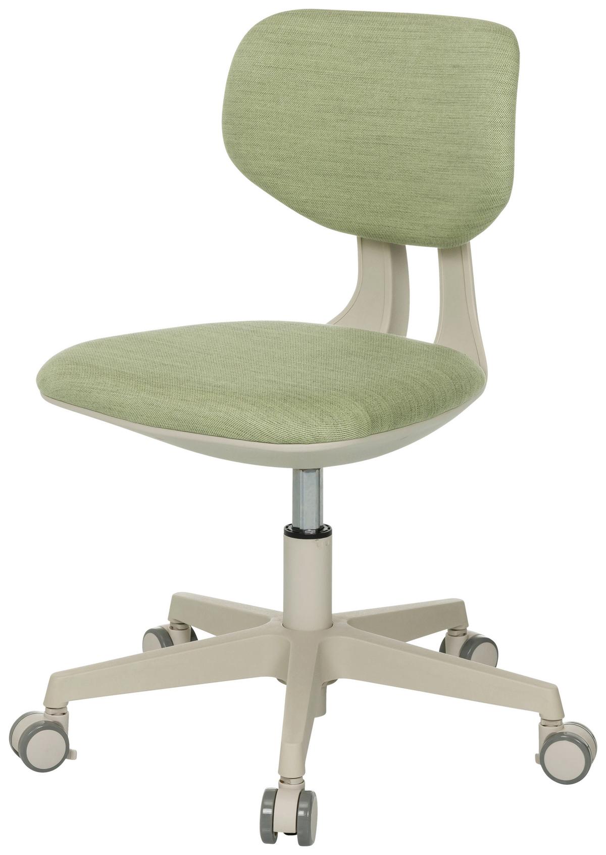 Jugenddrehstuhl Kiddy Classic Grün B: 52 cm - Creme/Grün, MODERN, Kunststoff/Textil (52/70 - 79/52cm) - MID.YOU