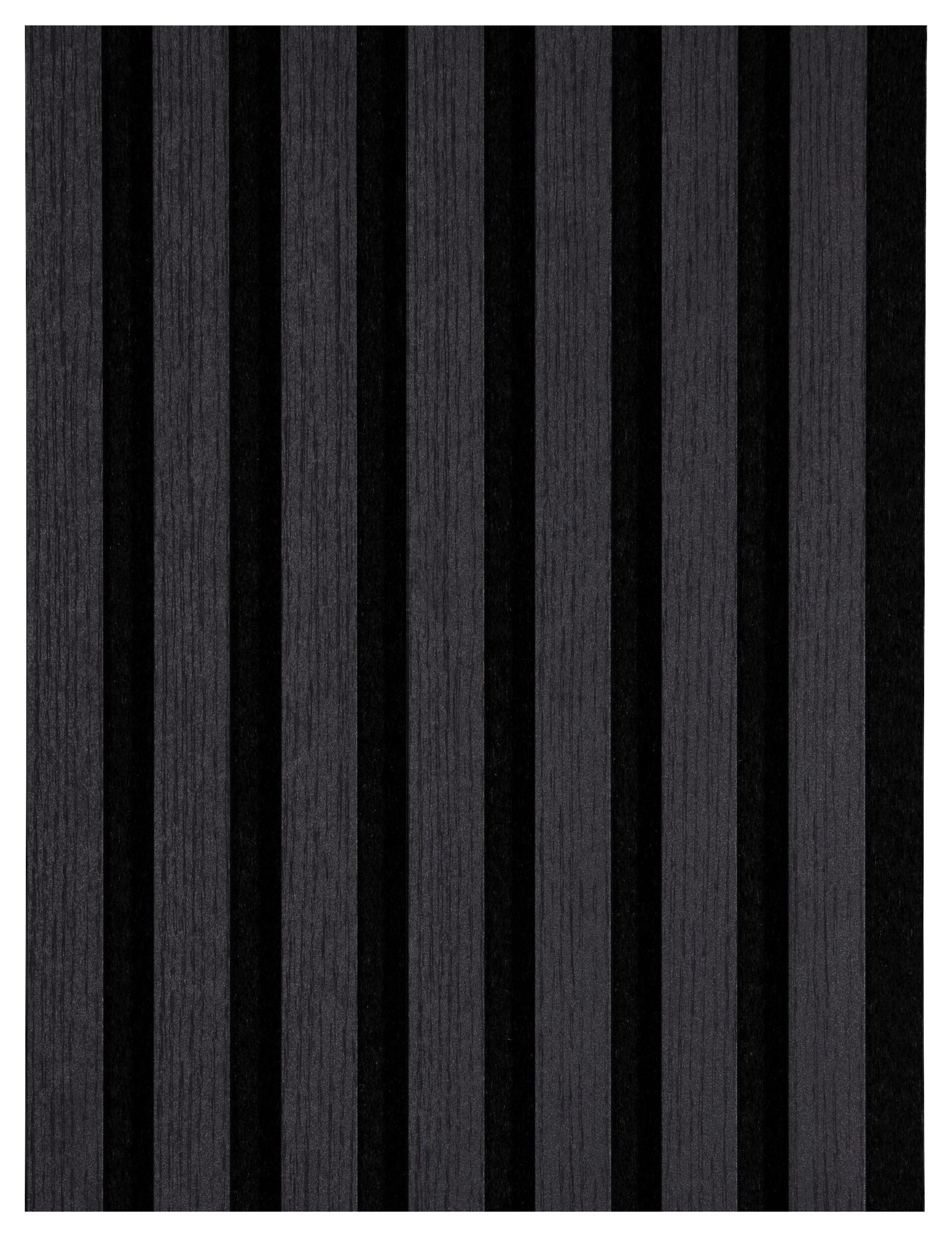 Akusztikus Panel Decowall 260/30cm - sötétszürke, Modern, műanyag/faalapú anyag (30/260/1,7cm)