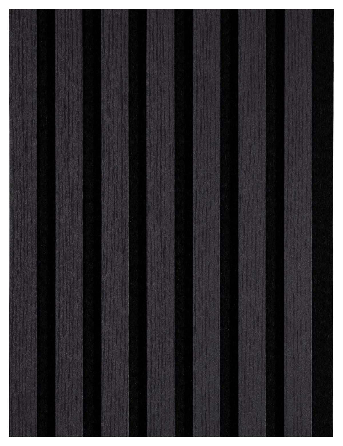 Akusztikus Panel Decowall 260/30cm - sötétszürke, Modern, műanyag/faalapú anyag (30/260/1,7cm)