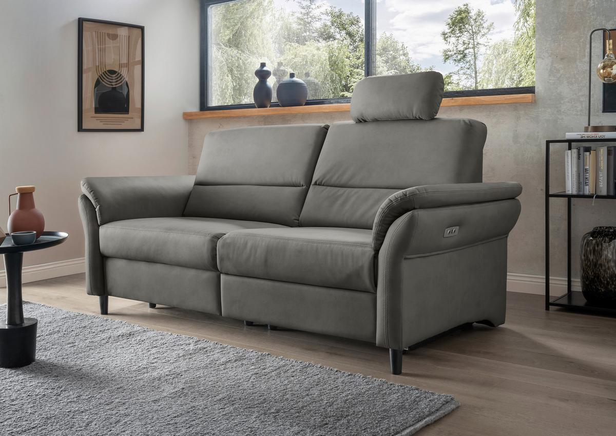3-Sitzer-Sofa Cavoli, Grau B: - Schwarz/Grau, MODERN, Textil (192/90/89cm) - Livetastic