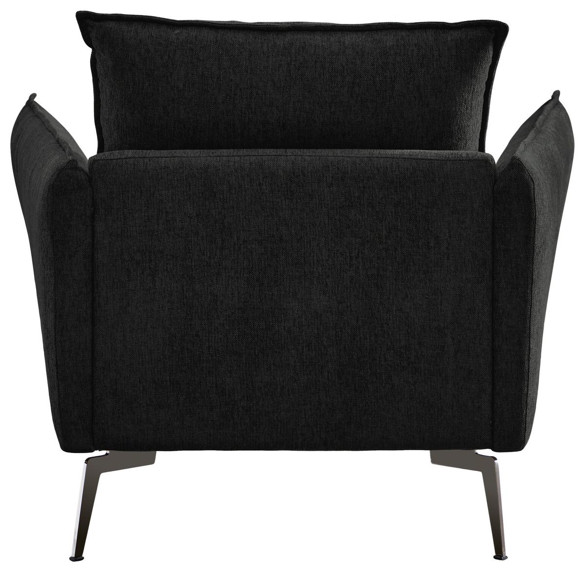 Sessel Skye Schwarz B: 96 Cm - Schwarz, Design, Textil (96/84/100cm) - Livetastic