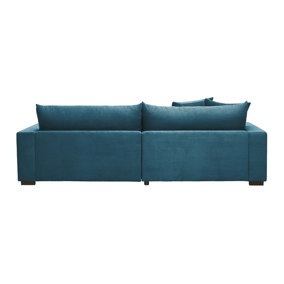 Rohová sedačka PEDRO, levá, petrolejový manšestr - petrolej, Moderní, textil (180/265cm) - Mömax